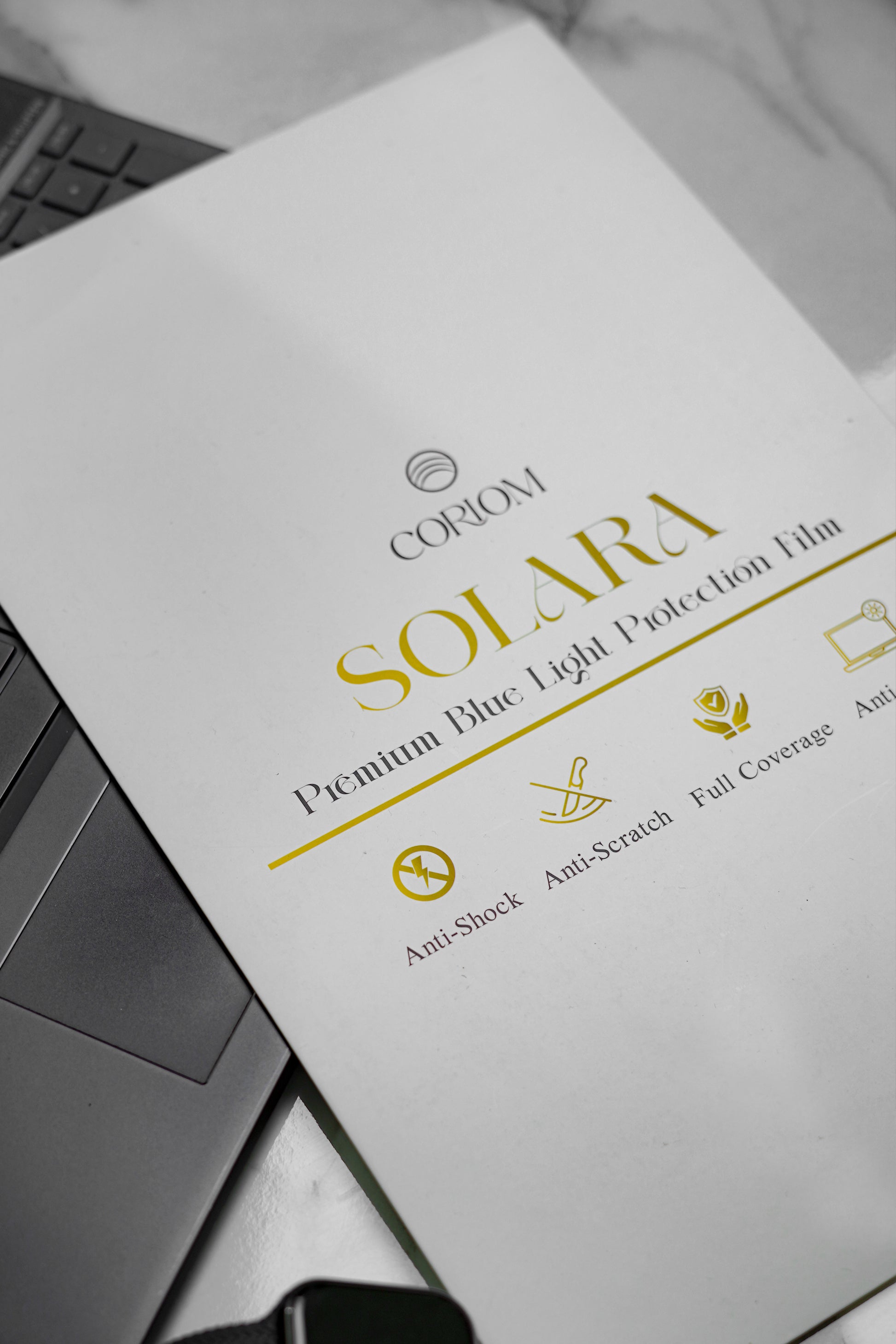 CORIOM Solara Premium Screen Guard – Ultra Clear High Durability Protector with Magnetic Alignment Slim Minimal Design for Laptop and Digital Devices - Coriom