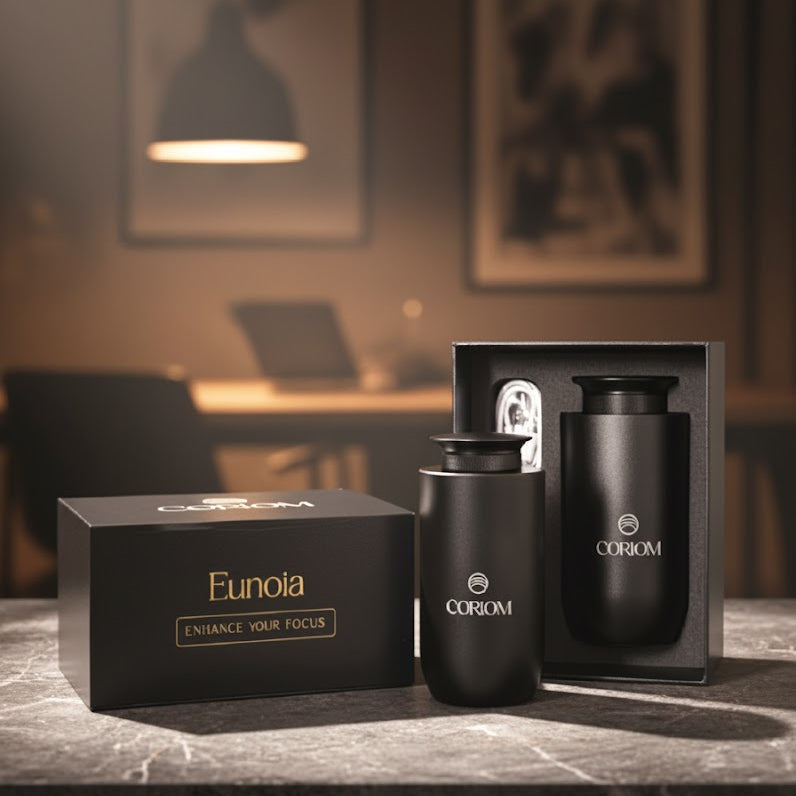 Eunioa CORIOM Luxury Air Diffuser and Freshener – Long Lasting Premium Aroma with Sophisticated Matte Design for Home Office and Luxury Vehicles - Coriom